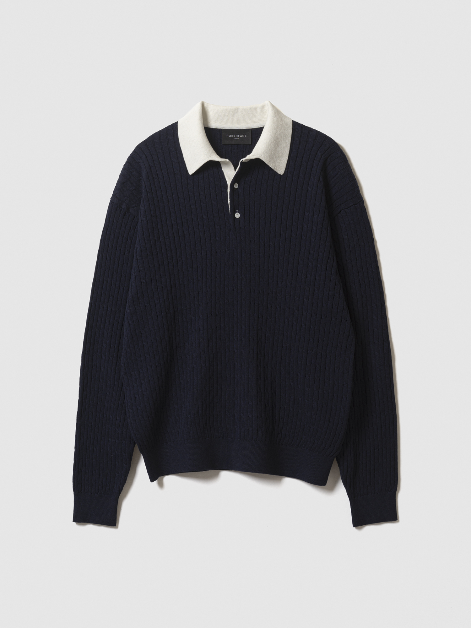 CABLE RUGBY KNIT NAVY