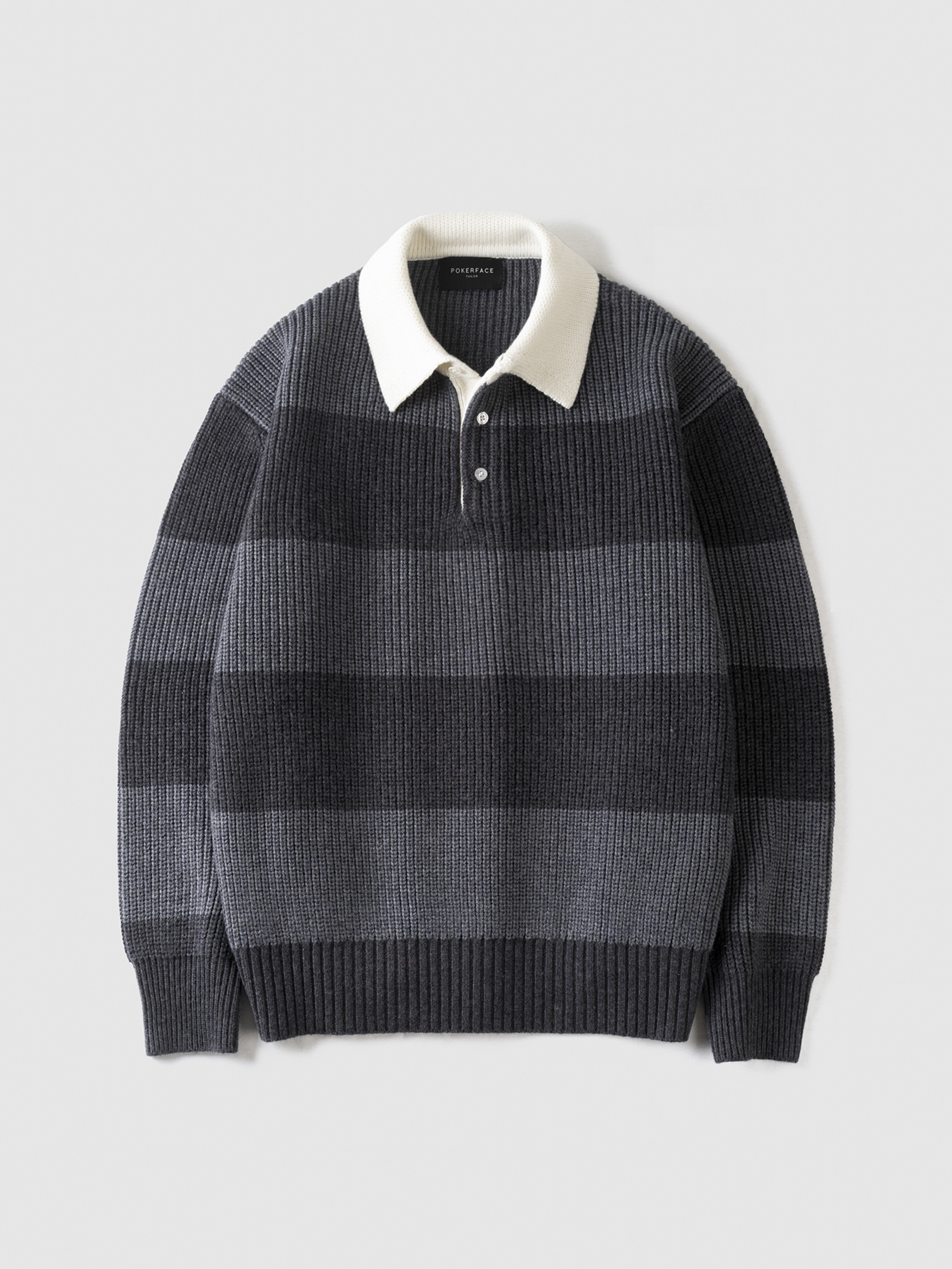 RUGBY SWEATER GREY/CHARCOAL