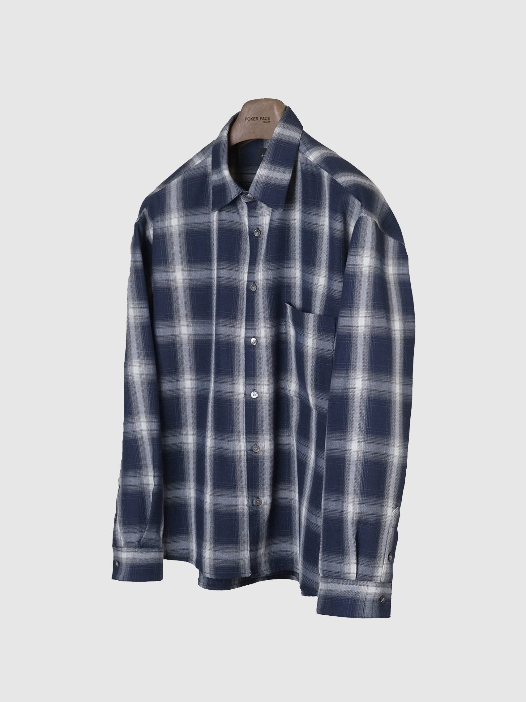 OMBRE CHECK SHIRTS NAVY